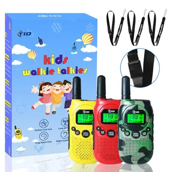 

3pcs Kids Walkie Talkie Mini 0.5W PMR 446 FRS UHF Radio 22CH Two Way Radio Portable Ham Radio Station VOX Flashlight TD-M3