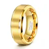 Somen New Arrival Classic Men Ring Gold Color 6mm 8mm Width Tungsten Carbide Unisex Luxury Wedding Band Simple Ring Jewelry 3