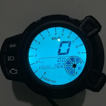 

12V Multi-colored LCD Digital Speedometer Tachometer Odometer For Yamaha