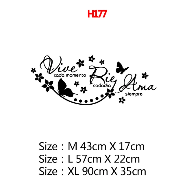 Large Spanish Quotes Phrase Wall Decals Wallpaper Vinyl Stickers For Office Room Decal Wall Sticker Home Decoration Poster Mural H177