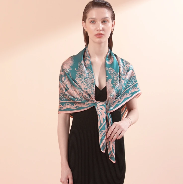 

Silk gift scarves in plain color with duplex printing