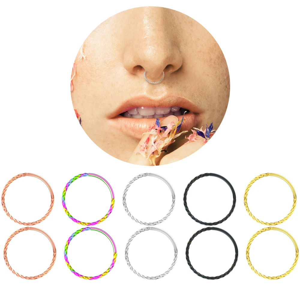 

1pc 16G Twist Nose Hoop Piercing Oreille Septum Conch Helix Piercing Brincos Tragus Nose Studs Ear Cartiliage For Women Oreja