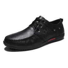 Кожаная обувь в британском винтажном стиле; мужская повседневная обувь в деловом стиле; дизайн; винтажная повседневная обувь в стиле ретро из натуральной кожи