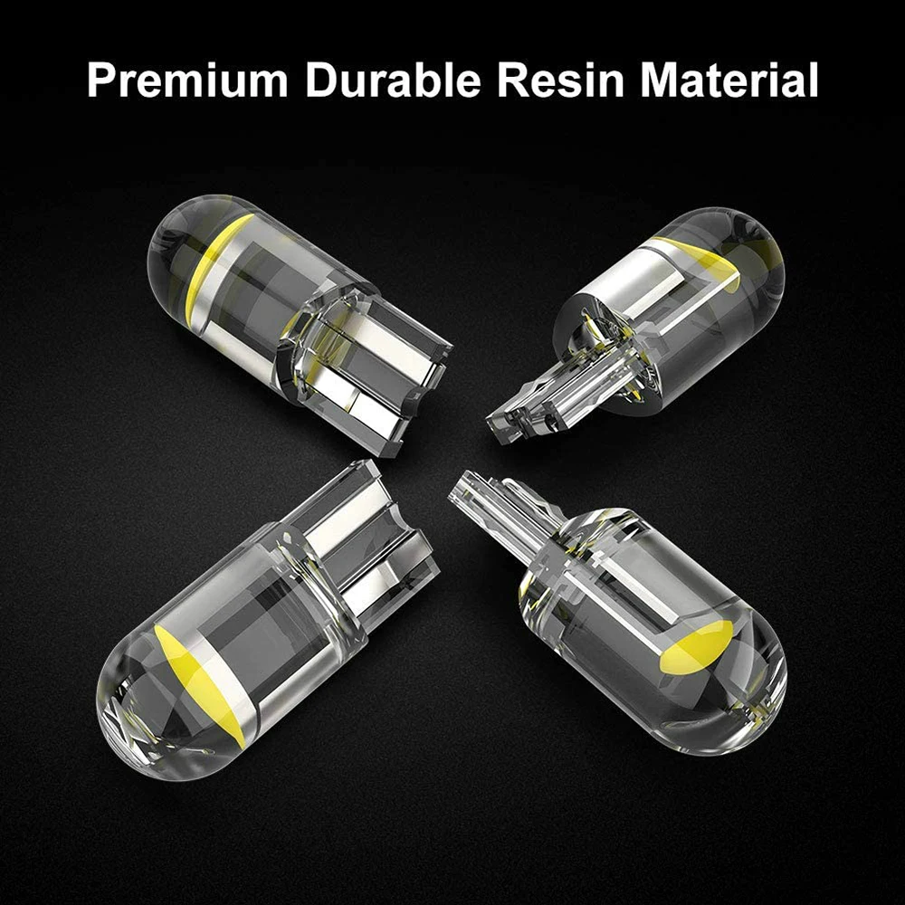 

4 Pcs T10 W5W WY5W COB LED Wedge Car Rgb Super Bright Led Width Indicator Light High Temperature Plate Reading Dome Parking Lamp