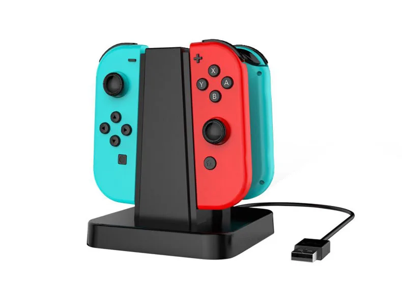 В настоящее время nintendo Switch ручка зарядное устройство NS четыре достаточно Joy Con ручка сиденье зарядки набор