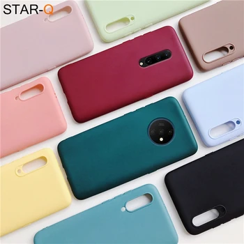 

one plus 7 pro candy color silicone phone case for oneplus 7 7t pro 6 6t matte soft tpu cases oneplus7 cover oneplus6