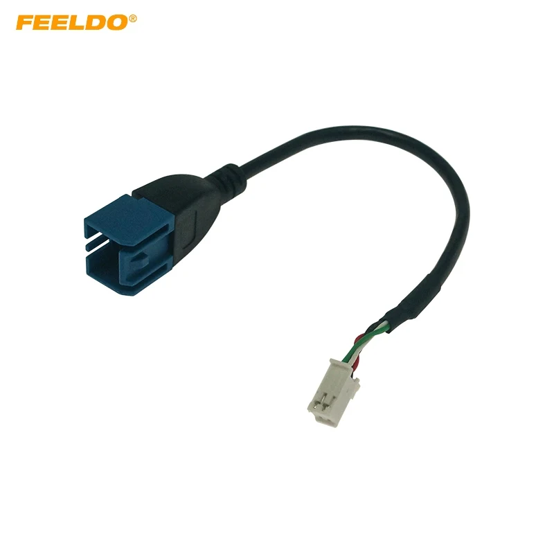 FEELDO Car Audio Input Media Data Wire Mini USB To 4Pin Cable Adapter