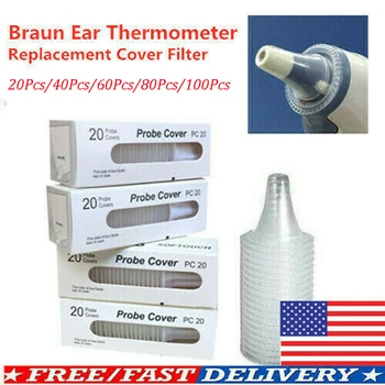 

20PCS Disposable ear thermometer Covers set For Braun Thermoscan Ear Thermometer Lens Filters Covers Baby Health Care