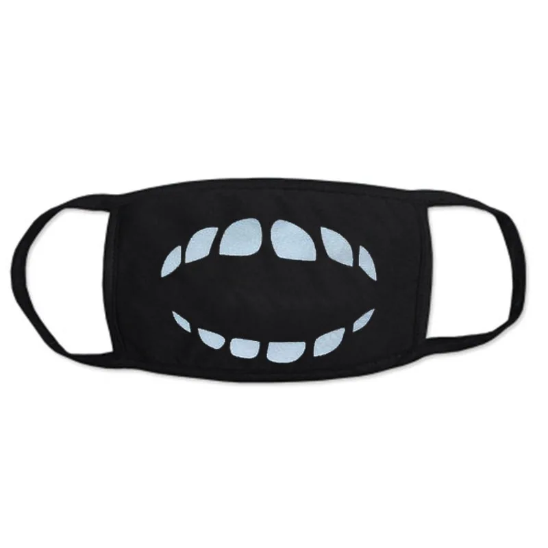 1PCS Black Bilayer Cotton Heart Anime Mouth Mask Anti Haze Dust Washable Reusable Dustproof Mouth-muffle Winter Warm Mask - Цвет: 40