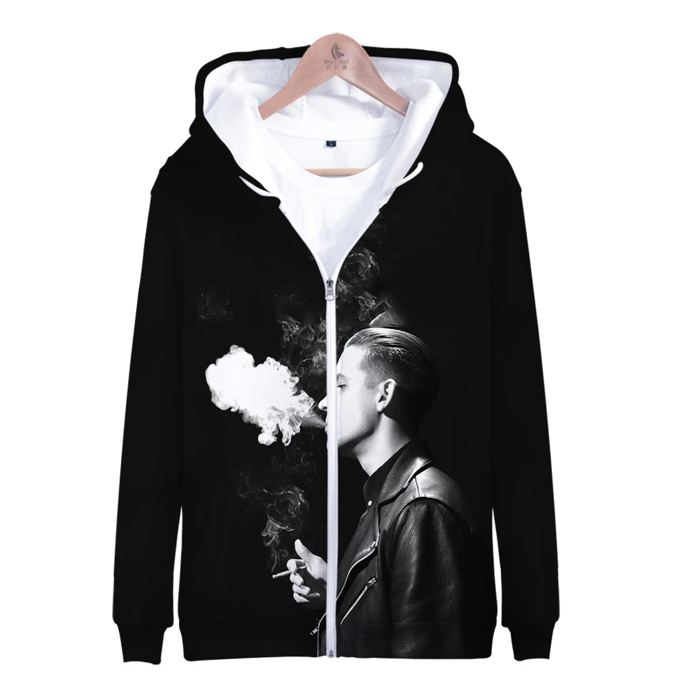 F.T американский рэпер G-Eazy Gerald Earl Gillum Young 3D Толстовка с капюшоном на молнии для