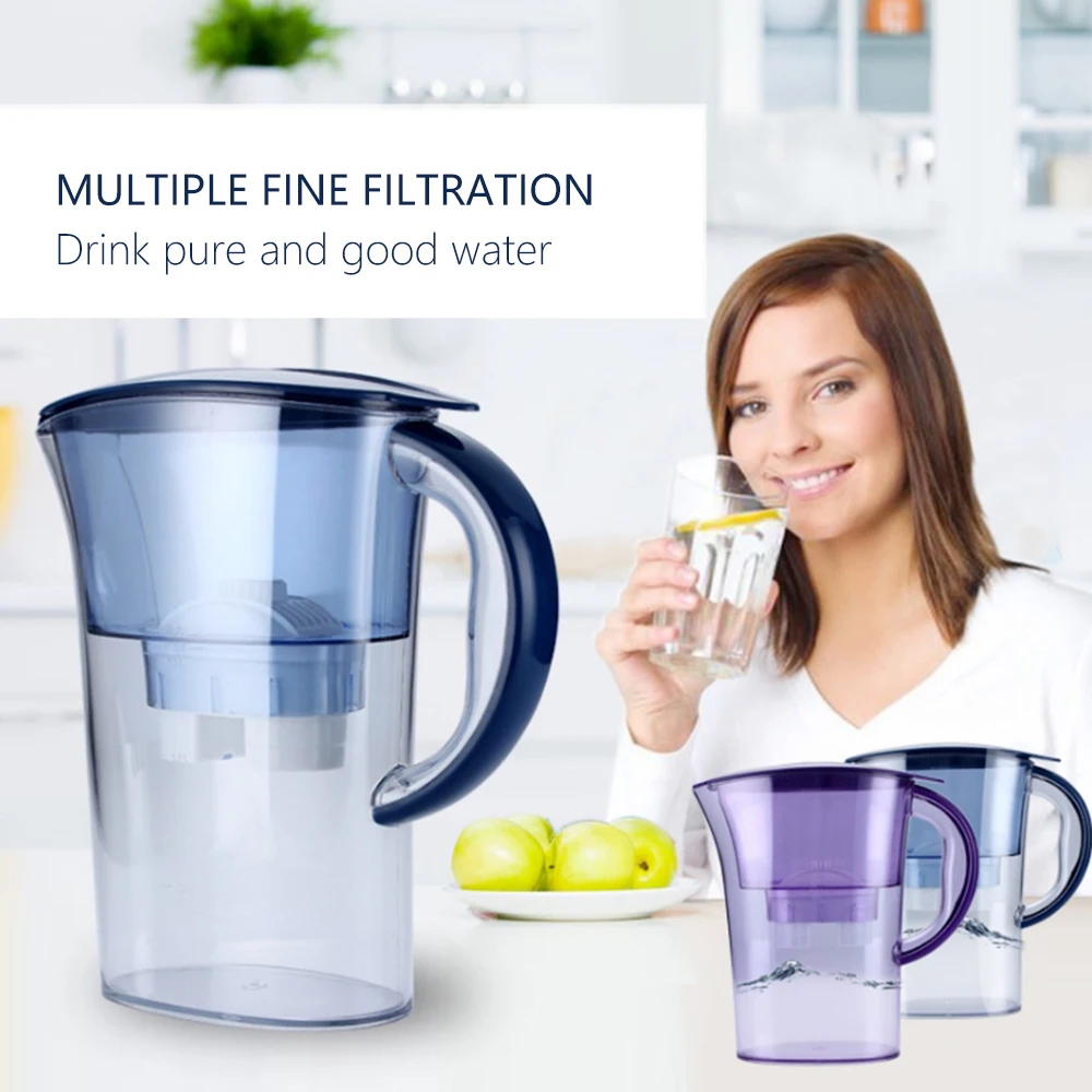 Water Filter Jug Kettle With Refill Filter Cartridge Activated Carbon Water Kettle Home Office