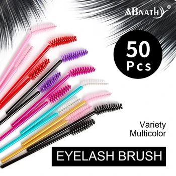 

50 PCS Eyelash Brushes Makeup Brushes Disposable Mascara Wands Applicator Spoolers Eye Lashes Cosmetic Brush Makeup Tools