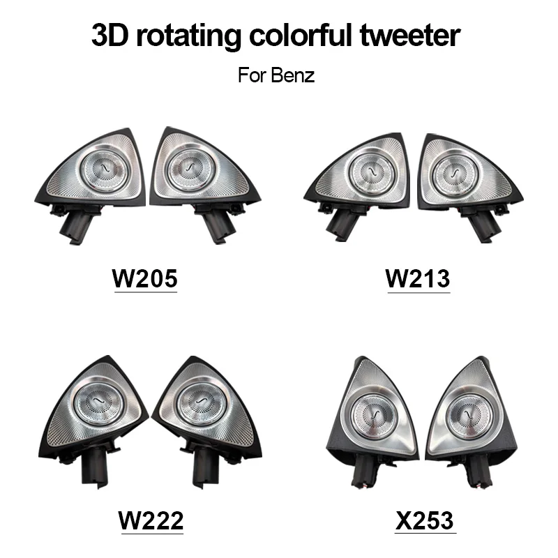 3D Rotation Glow Tweeter Speaker For Mercedes Benz