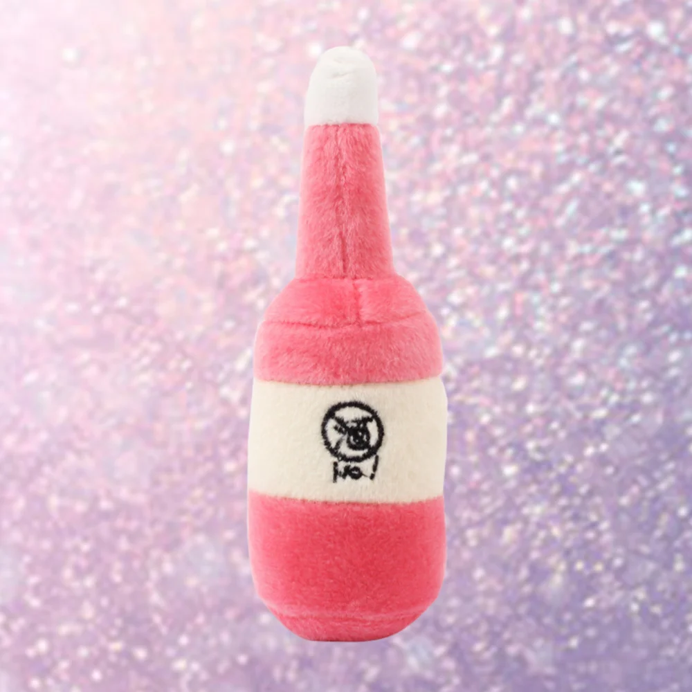 Dog Chew Toy Sound Plush Pet Puppy Toys Squeaky Bottle Shape Soft Pets Bite Chewing (Red) | Дом и сад