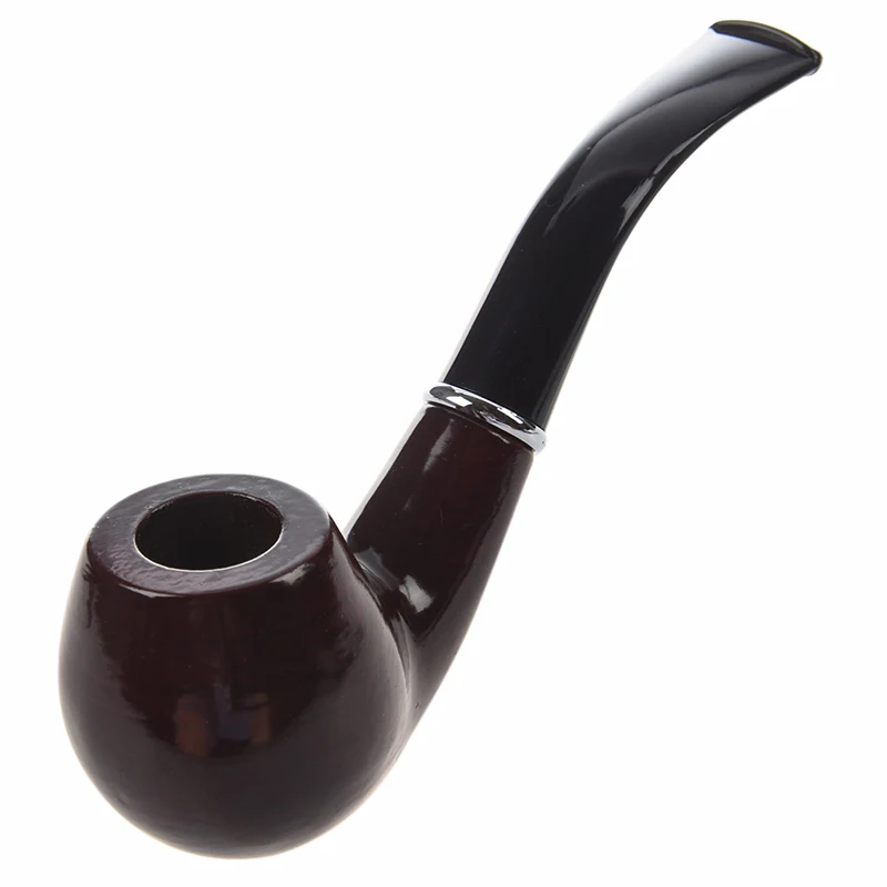 

HOT New Durable Wooden Pipe Smoking Tobacco Cigar Pipes Cool Gift With Stand Present