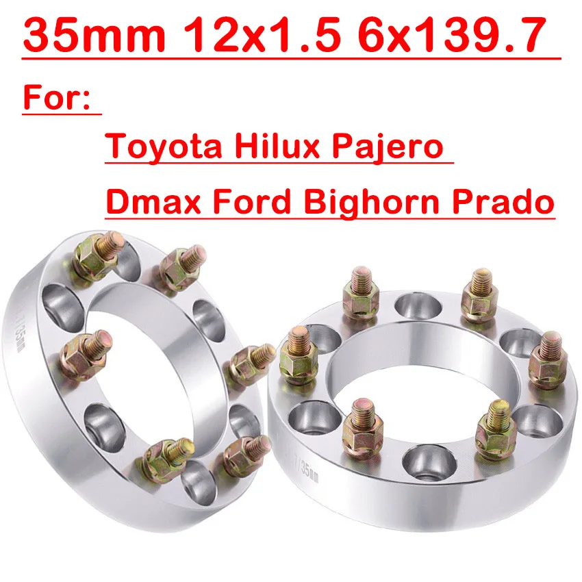 

1 шт. адаптер для колесной прокладки 35 мм 12x1,5 6x139,7 для Toyota Hilux Pajero Triton Ranger Isuzu Dmax Ford Bighorn Prado