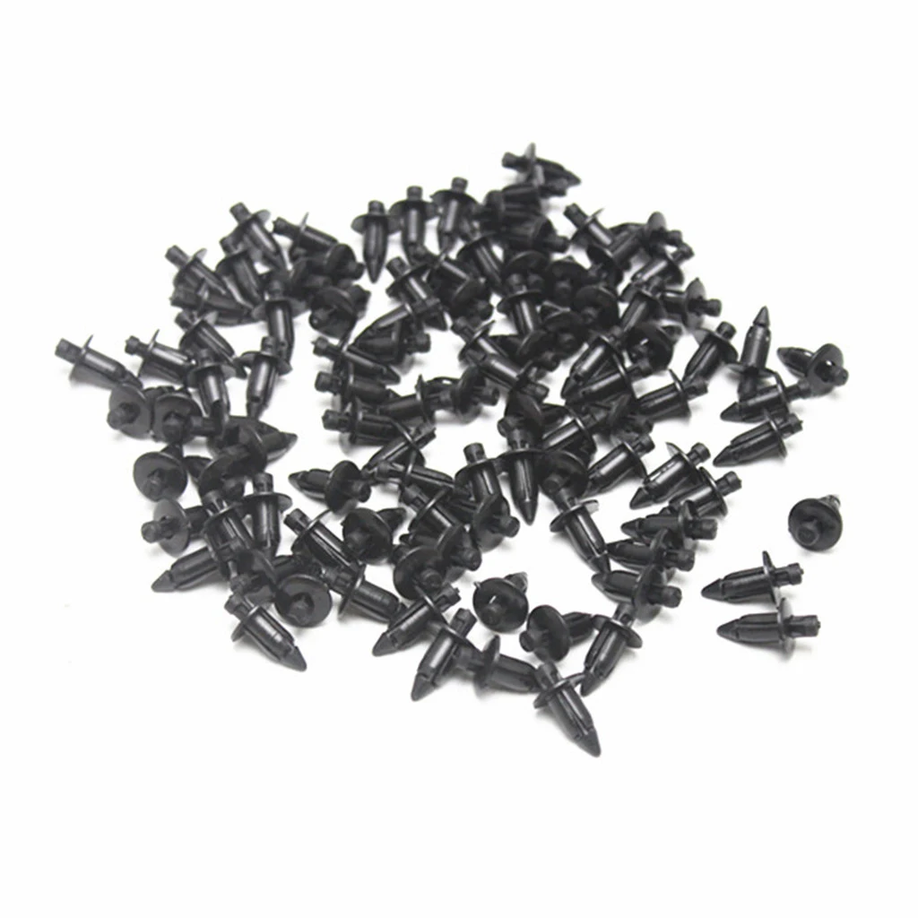 100 Pieces 6mm Fairing Rivet Push Fender Bolt In Clips Retainers Assortment for Suzuki