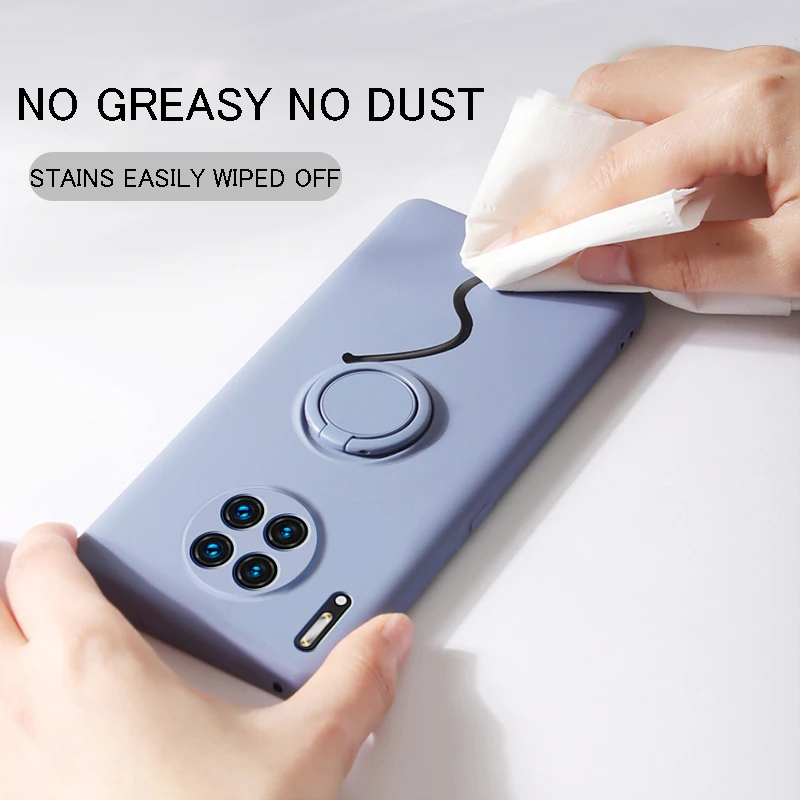 Premium Soft Silicone Shockproof Case with Ring Holder - Luxury Protective Cover