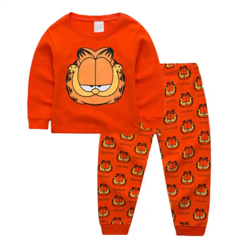 Autumn Child Pajama Cartoon Excavator Pyjamas Set Kids Pijama Infantil Boys Nightwear Cotton Girls Long Sleeve Sleepwear Suit cheap plus size pajama sets Sleepwear & Robes