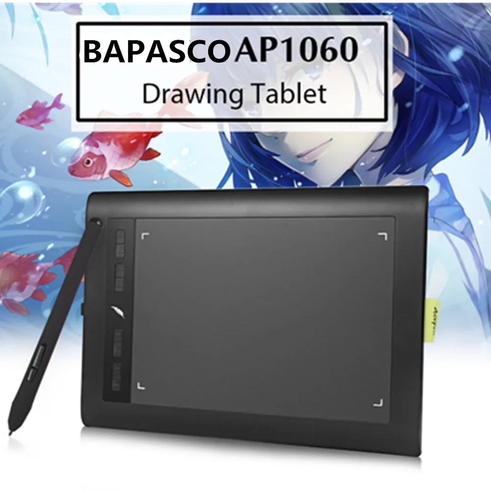 

2019 Hot Sale 10*6 Inches 8192 Level Battery-free Pen Support Android Windows Mac OS System Digital Graphic Tablet for Drawing