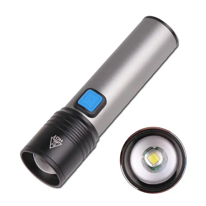 LumiParty портативный T6 фонарик светодиодный USB Перезаряжаемый фонарь Zoom со
