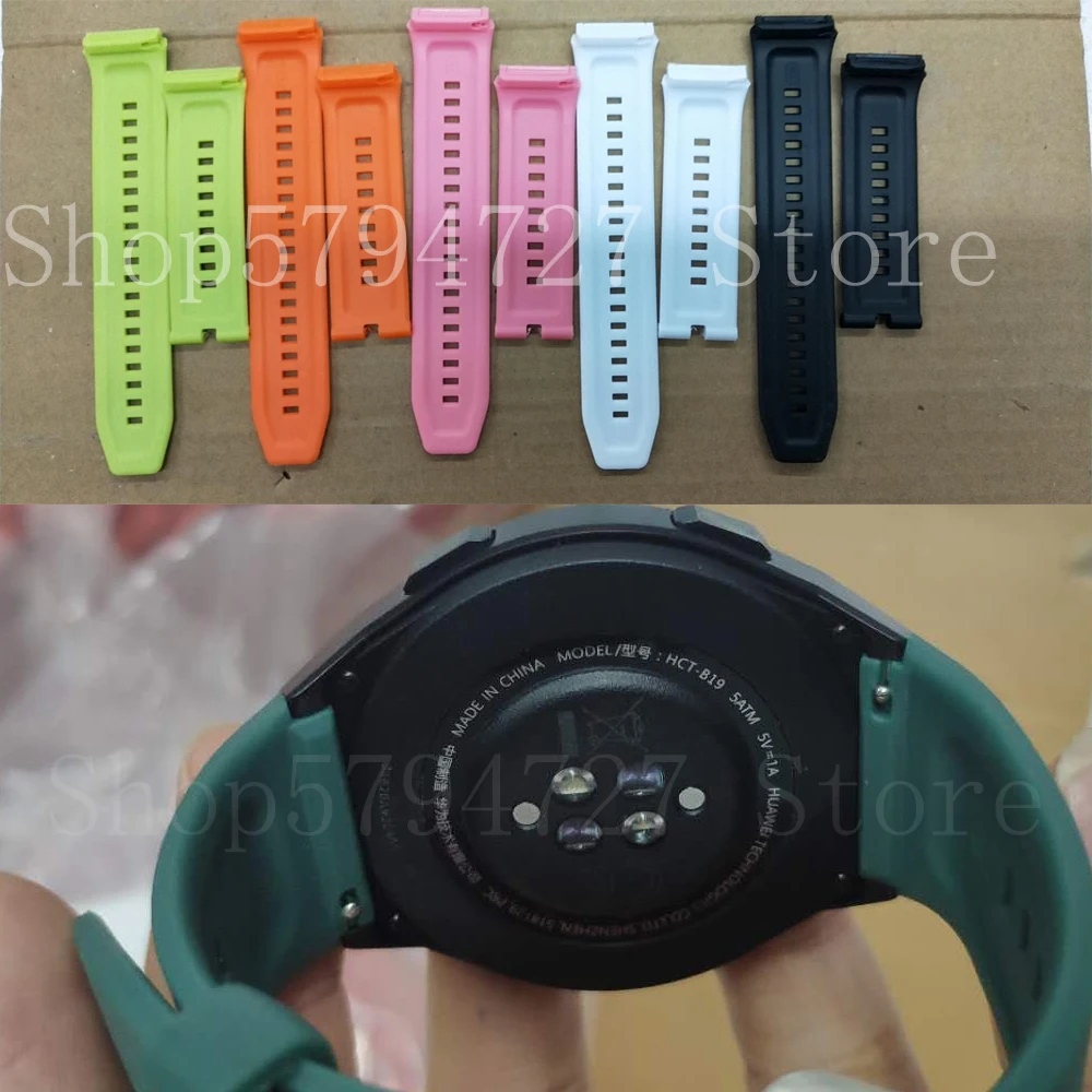 Ремешок силиконовый из ТПУ для HUAWEI WATCH GT 2e GT2e сменный однотонный браслет наручных