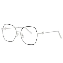 Новые металлические очки оправа очки модные трендовые художественные анти-синие очки дикая индивидуальность голубые легкие очки повседневные компьютерные очки