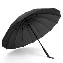 Модный деловой зонт для гольфа 16 K, мужской ветрозащитный автоматический большой зонт, Женский солнцезащитный Зонт с длинной ручкой