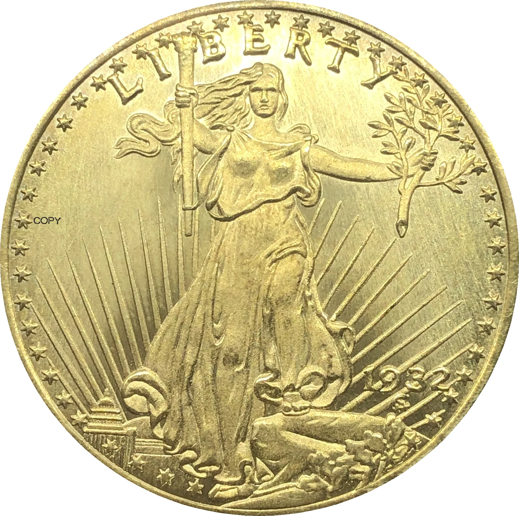 Соединенные Штаты Америки 20 долларов Saint Gaudens двойной Орел с девизом 1932 латунная