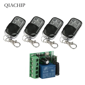 

QIACHIP 433Mhz Universal Wireless Remote Control Switches DC 12V 1CH Relay Receiver Modules + RF Transmitter 433 Remote Controls