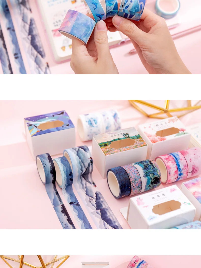 3 шт./компл. милый Единорог лента Washi Kawaii КИТ малярный скотч Винтаж декоративная лента для наклейки Скрапбукинг канцелярские ленты