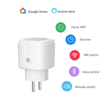 

Smart Plug WiFi Socket EU 16A Power Monitor Timing Function Tuya SmartLife APP Control Works With Alexa Google Assistant
