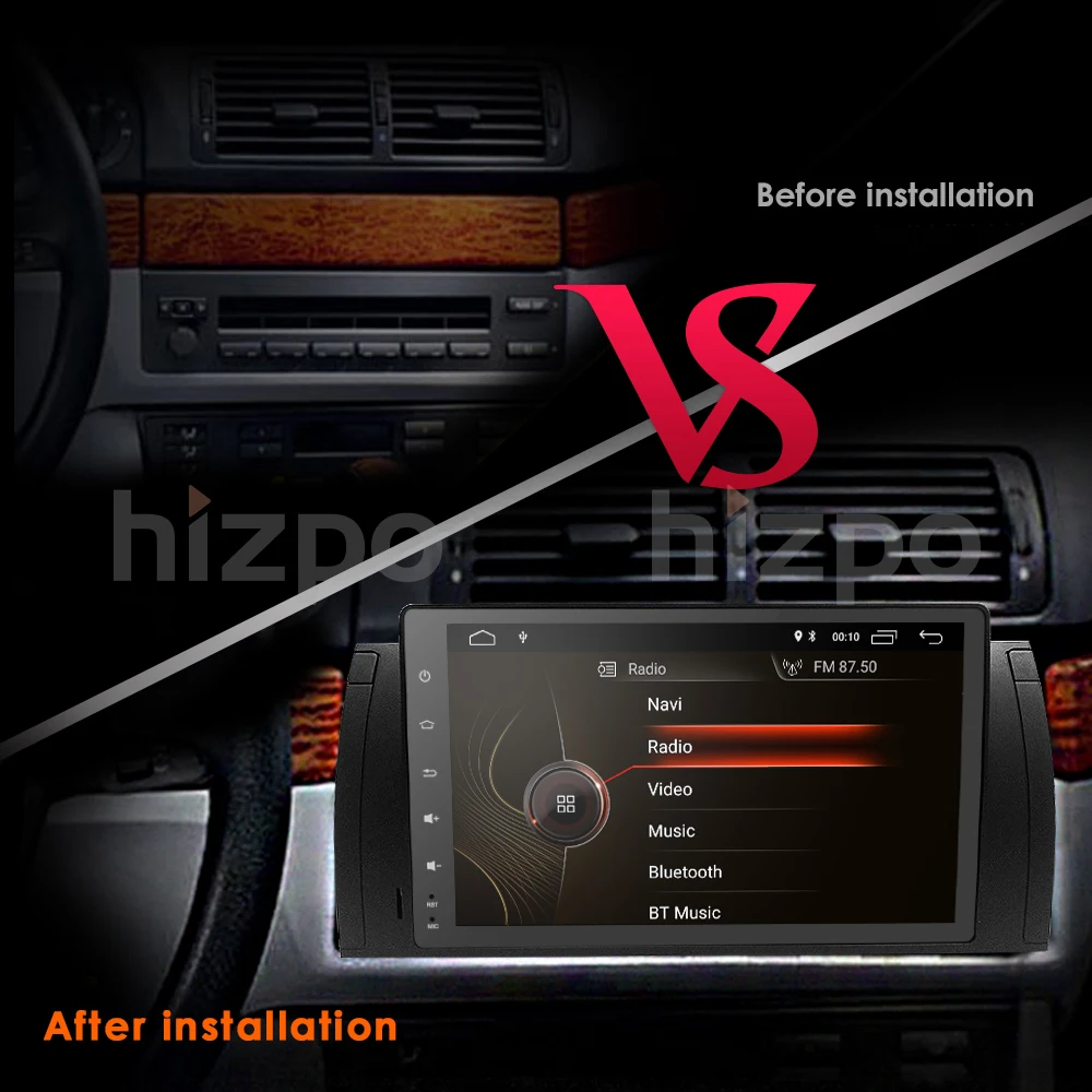 Clearance 9inch 1024x600 HD TouchScreen 1 din Android 9.0 Car Multimedia Radio Stereo for BMW E39 E53 X5 Wifi 4G Bluetooth DVR RDS USB DAB 2