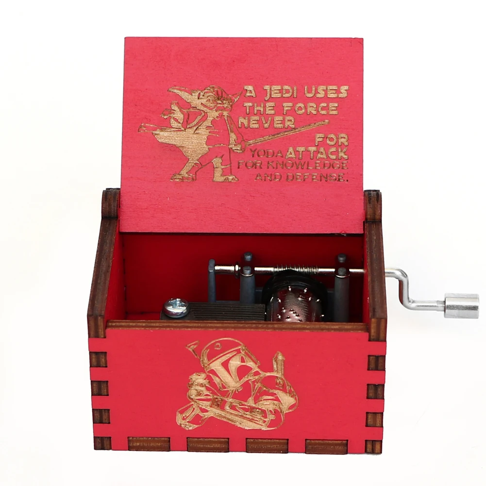 Красная деревянная резная коробка для хранения, ручная музыкальная шкатулка, Игра престолов, Красавица и чудовище, музыкальная шкатулка для девочек, подарок на день рождения
