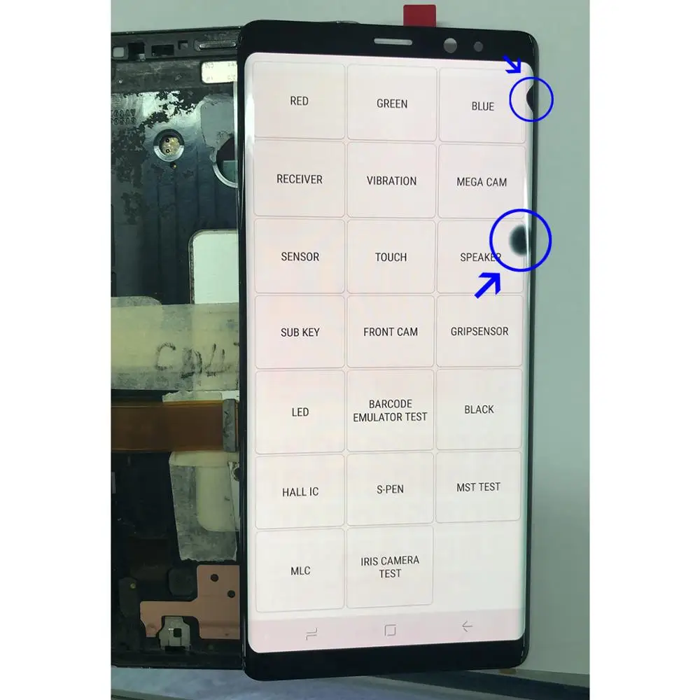 Маленькие и большие мертвой точке оригинальный ЖК дисплей для SAMSUNG Galaxy Note 8 N950 N960 9