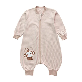 

Split Leg Design Baby Sleeping Bag Long-Sleeved Warm Sleeping Bag Sack Thickened Anti-Kick Pajamas Sleeping Bag