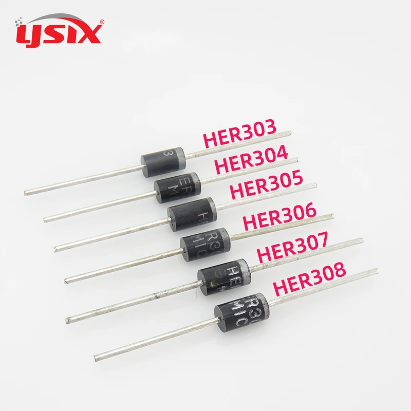 Выпрямительный диод 20 шт./лот Her303 her304 her305 her306 her307 her308 | Электронные компоненты и