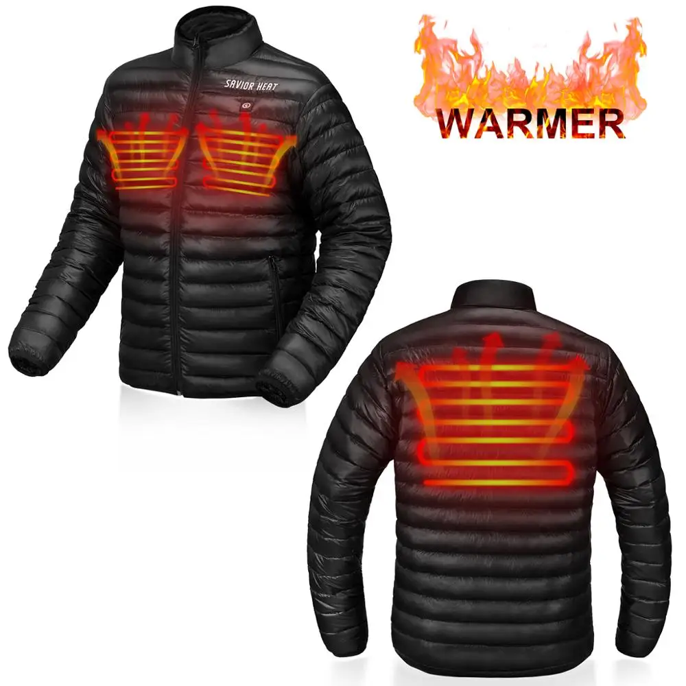 

SAVIOR winter heating down jacket outdoor battery heating clothes warm outdoor hiking heating jacket