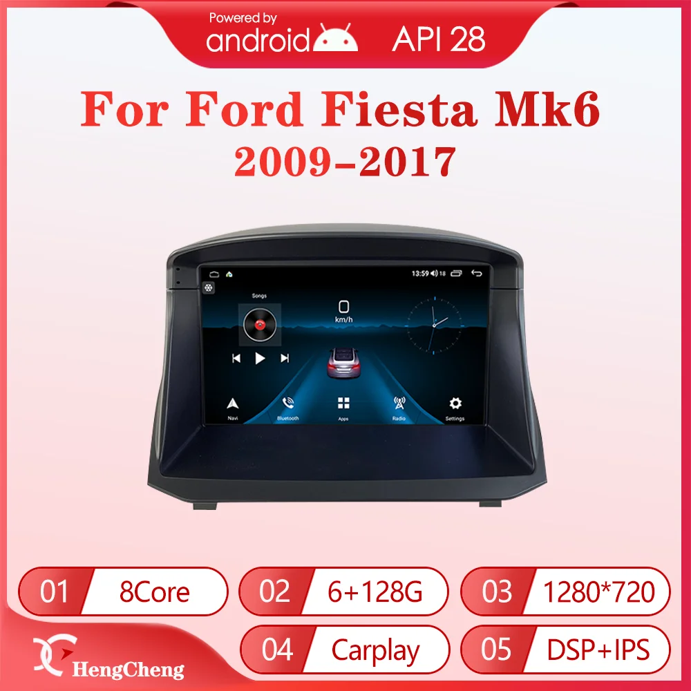 Смарт-мультимедийный видеопроигрыватель для Ford Fiesta 2009-2017 радио GPS-навигация Android