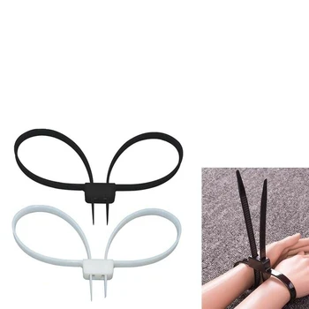 

2PCS police handcuffs Disposable Handcuffs tie cuff removable nylon cable ties plastic flexible cable tie 2020 New