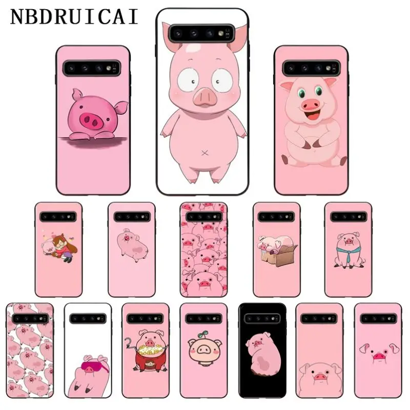 

NBDRUICAI Pink Pig High Quality Phone Case for Samsung S9 plus S5 S6 edge plus S7 edge S8 plus S10 E S10 plus