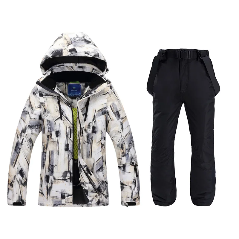 Новинка 2019, импортные товары, мужской утепленный лыжный костюм, ветронепроницаемый, брызгонепроницаемый, ткань, теплый, дышащий, один и