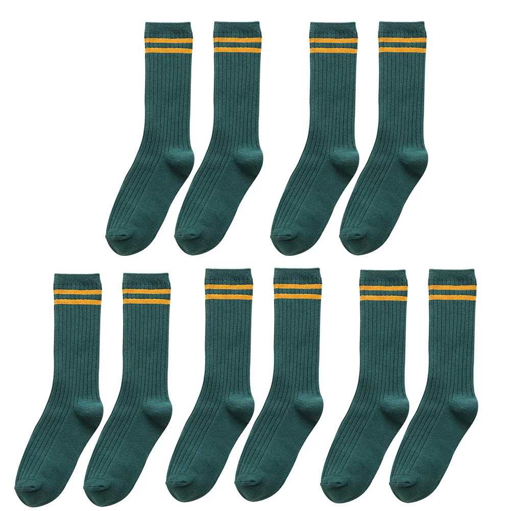 5 пар осень зима мягкие теплые женские носки женские нескользящие один размер длинные модные базовый подарок повседневные взрослые ворсовые школьные