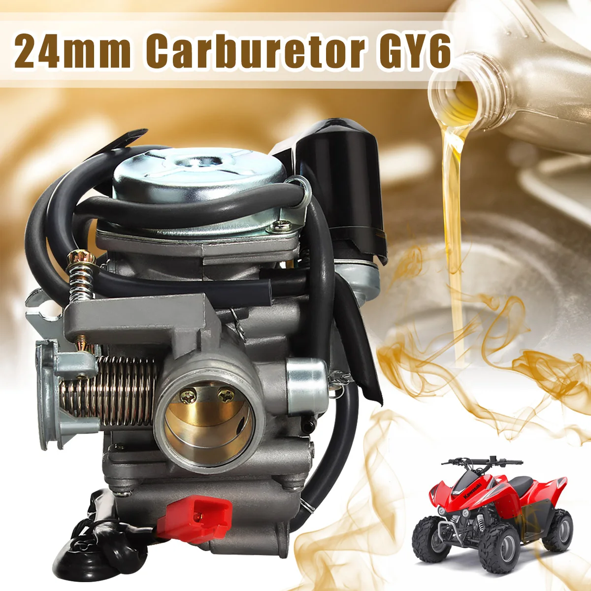 Four Stroke Carburetor Auto Carb 150CC GY6 ATV Go Kart Roketa Taotao Bore 24mm For 4 stroke GY6 110cc 125CC