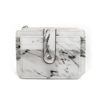 

Creative Marble Card Holder Multi Slots Zipper Wallet ID Credit Money Pockets