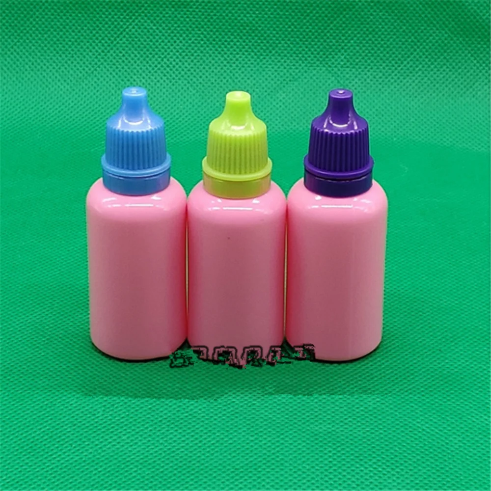 50pcs 20ml Empty Pink Plastic Bottles Liquid Packaging Small Container Free Shipping Eye Drops PE Perfume Tubete Contenitore image_2