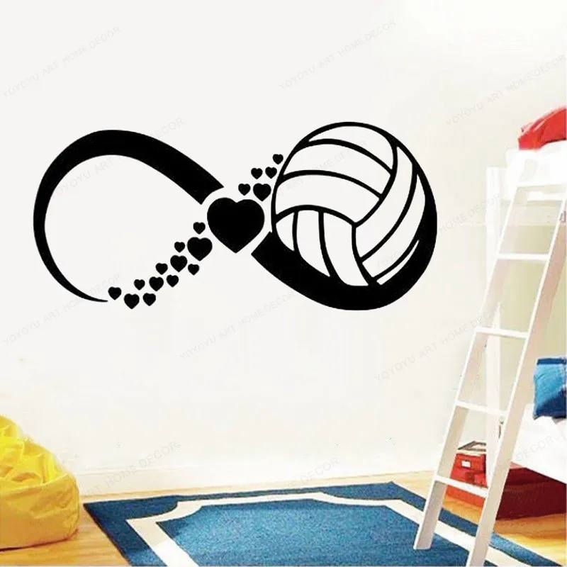 

Volleyball Wall decal football basketball volley cheering wall sticker sports removable wall decor JH121