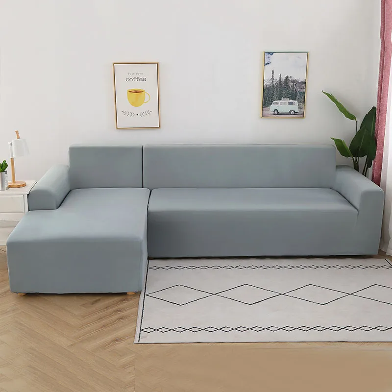 smoky gray Высокое качество чехол для дивана для Гостиная Современные Плотные эластичные Цвет секционный угловой диван Чехол 1/2/3/4 местный - Цвет: smoky gray