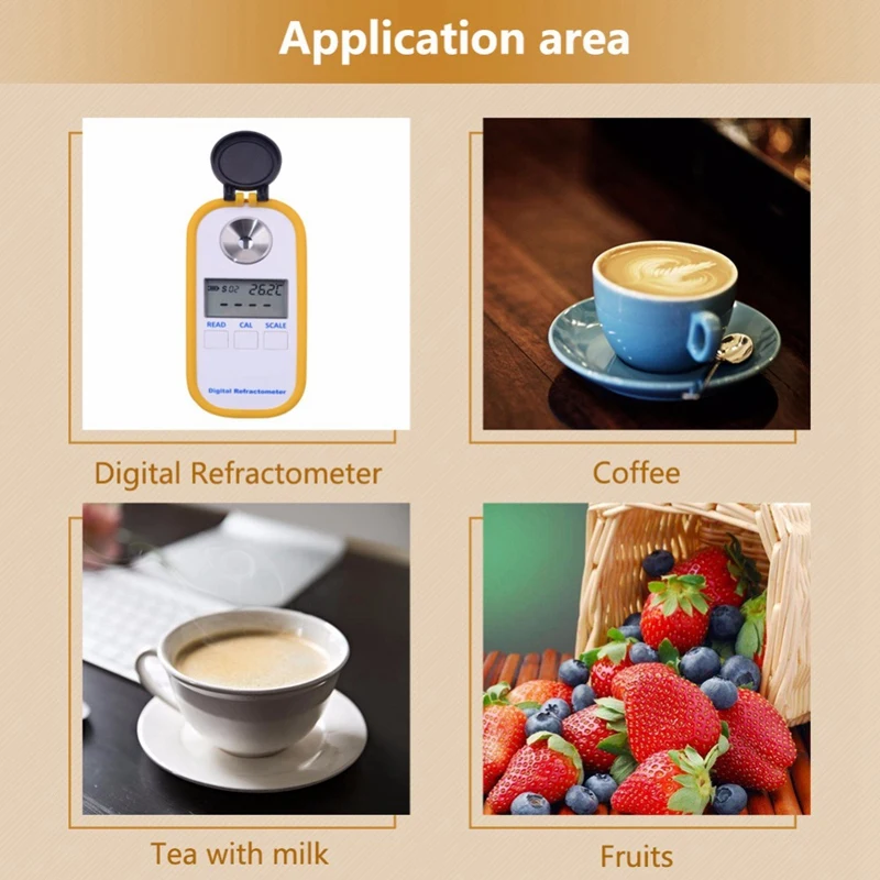 0-30% Brix Coffee Sugar Meter TDS 0-25% Concentration Refractometer Digital Portable Electronic Refractometer