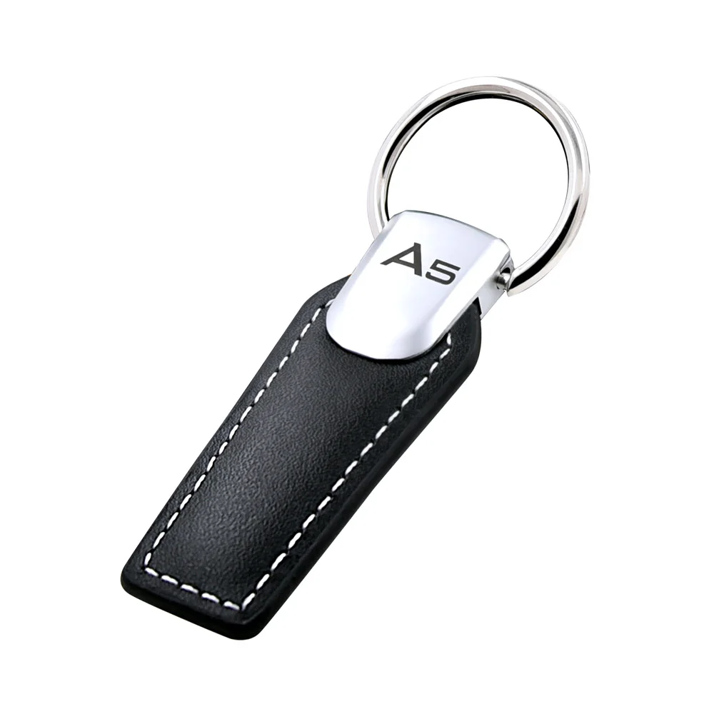 Кожаный Автомобильный Брелок для ключей брелок для ключей для автомобиля Audi A3 8P 8V 8L A4 B6 B8 B7 B5 B9 A6 C5 C6 C7 4F A5 A7 TT mk1 брелок для ключей, брелок для ключей - Название цвета: A5